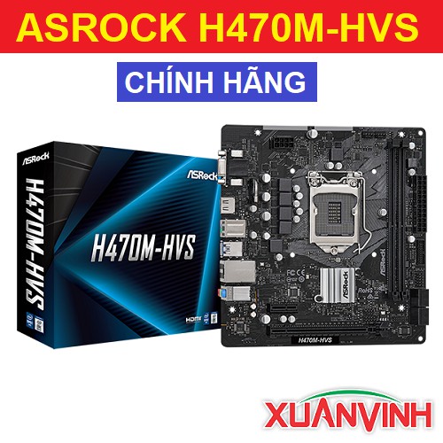 [Mã ELMS4 giảm 7% đơn 500K] Bo Mạch Chủ ASRock H470M-HVS New 100% CHÍNH HÃNG