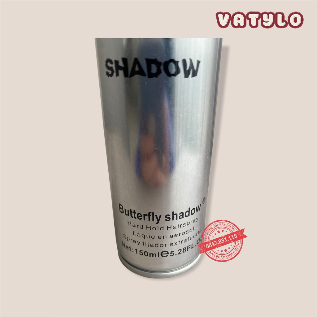 Gôm xịt tóc Butterfly Shadow 150ml Chính hãng, Gôm bạc giữ nếp tạo kiểu nam nữ MN12