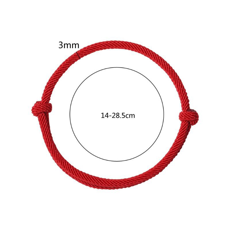 Set 2 Vòng Tay Tình Bạn Bện Dây Đỏ May Mắn