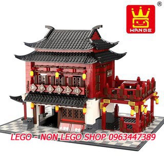 ( Hàng đặt 7 ngày ) Lego Wange 6312 ( Mô Hình kiến trúc trung hoa cổ 1643 mảnh )