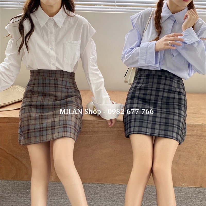 Chân váy dạ ngắn trên gối 2 kiểu nhiều màu | BigBuy360 - bigbuy360.vn