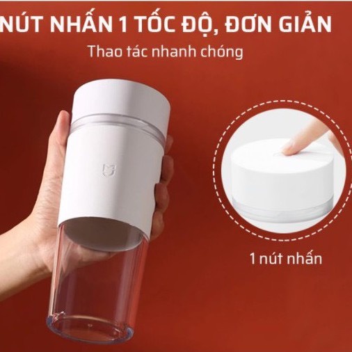 Máy xay cầm tay Xiaomi - máy xay sinh tố di động Xiaomi mijia MJZZB01PL, Pin 1300mAh