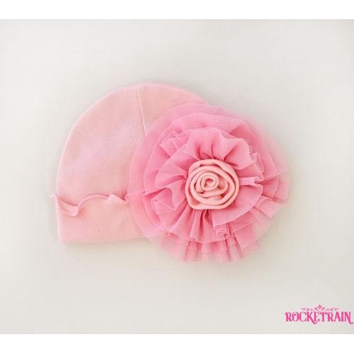 Mũ cotton in hoa dễ thương cho bé