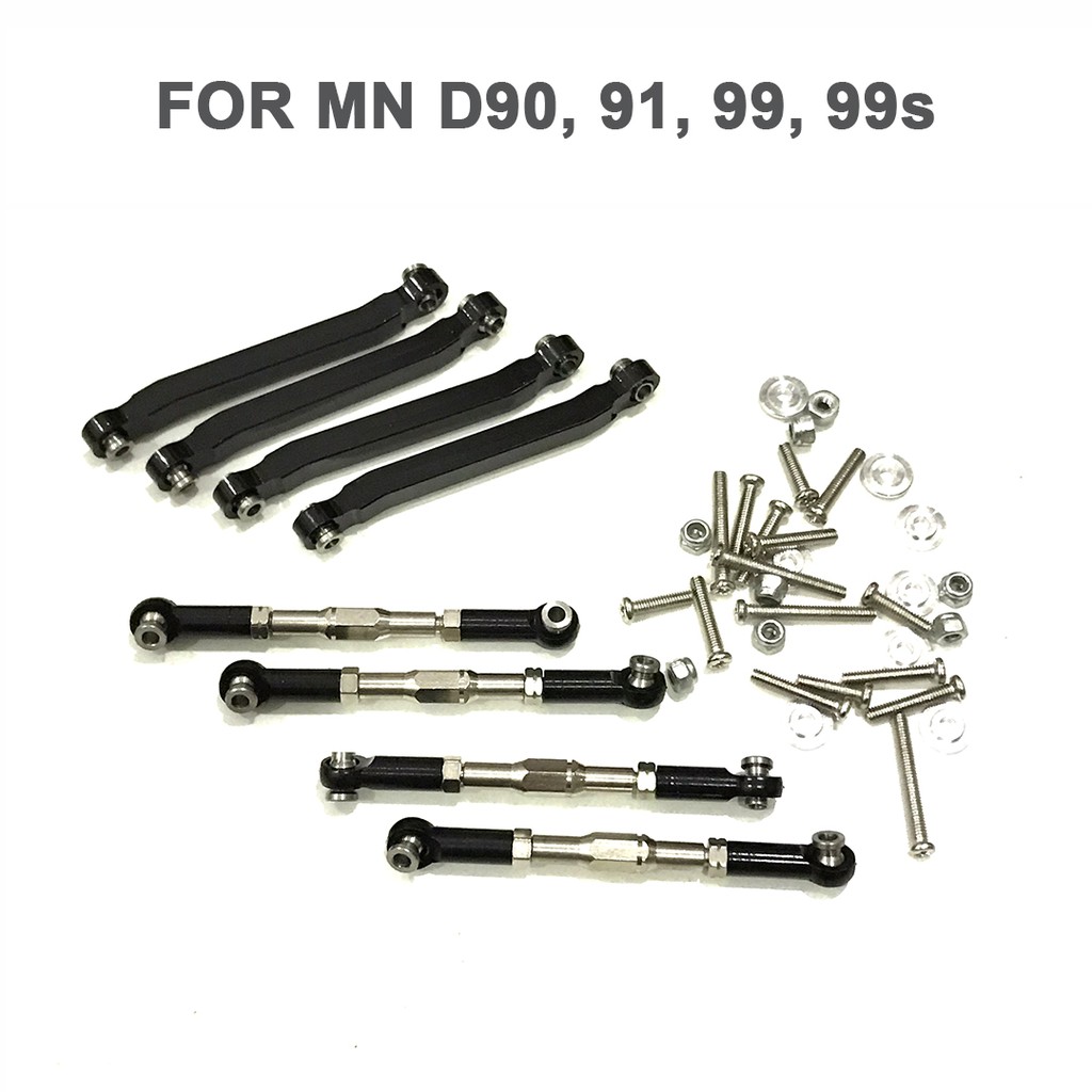 Bộ 8 thanh link treo cầu kim loại lắp cho xe MN tỉ lệ 1:12 (D90, D91, MN99, MN99s)