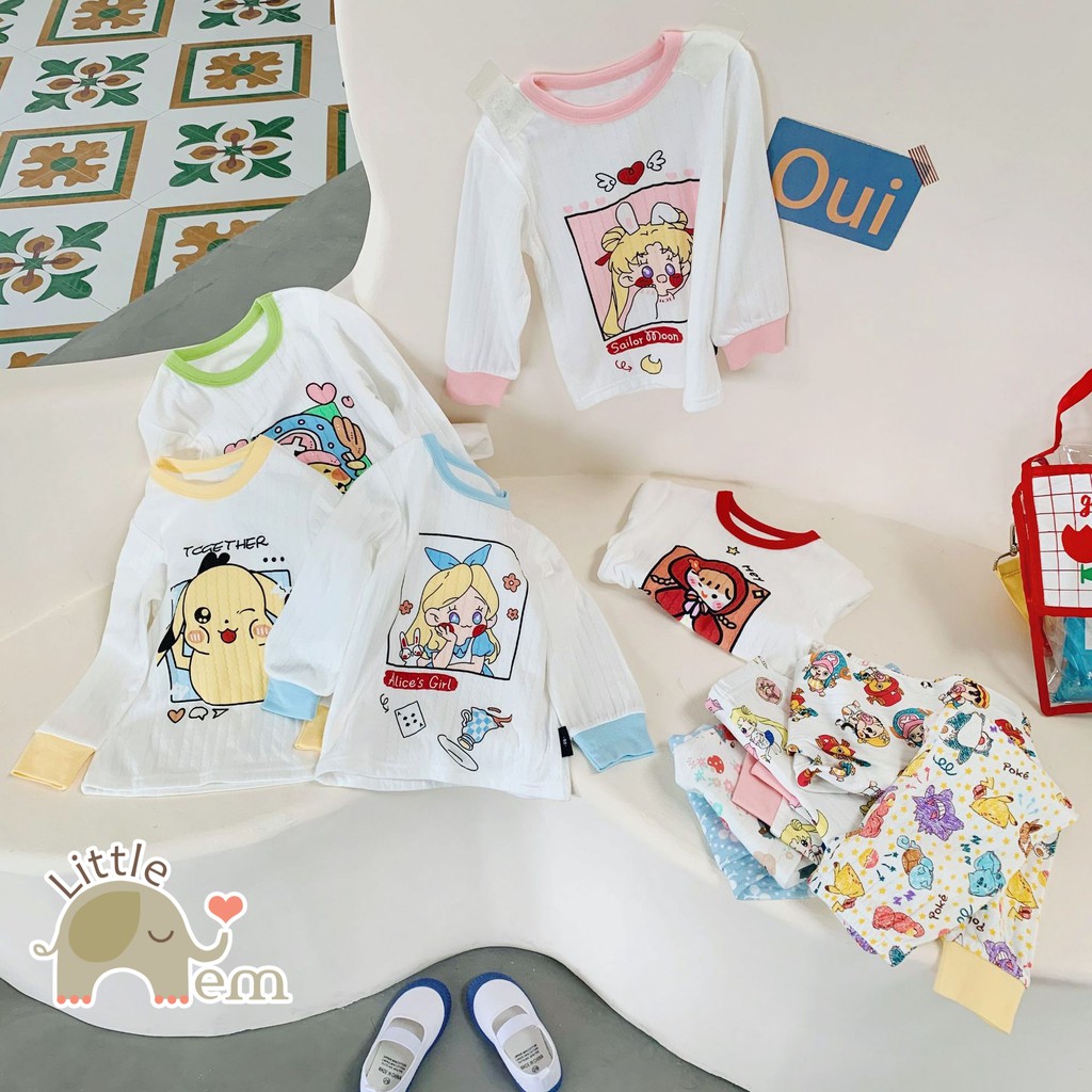 Bộ đồ bé trai/ bé gái Cotton xuất Nhật dài tay _ One piece