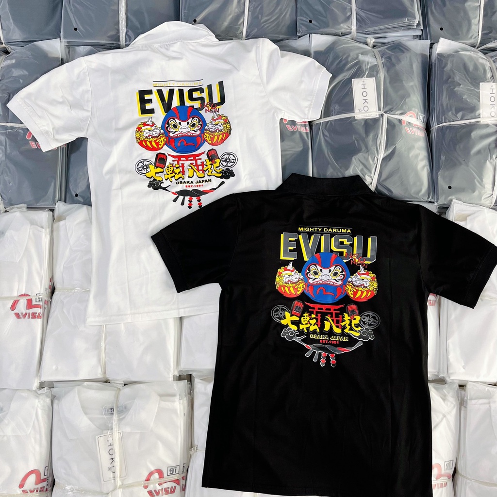 ÁO THUN NAM CỔ TRỤ CHẤT COTTON CO GIÃN HÀNG HIỆU EVI THẤM HÚT MỒ HÔI