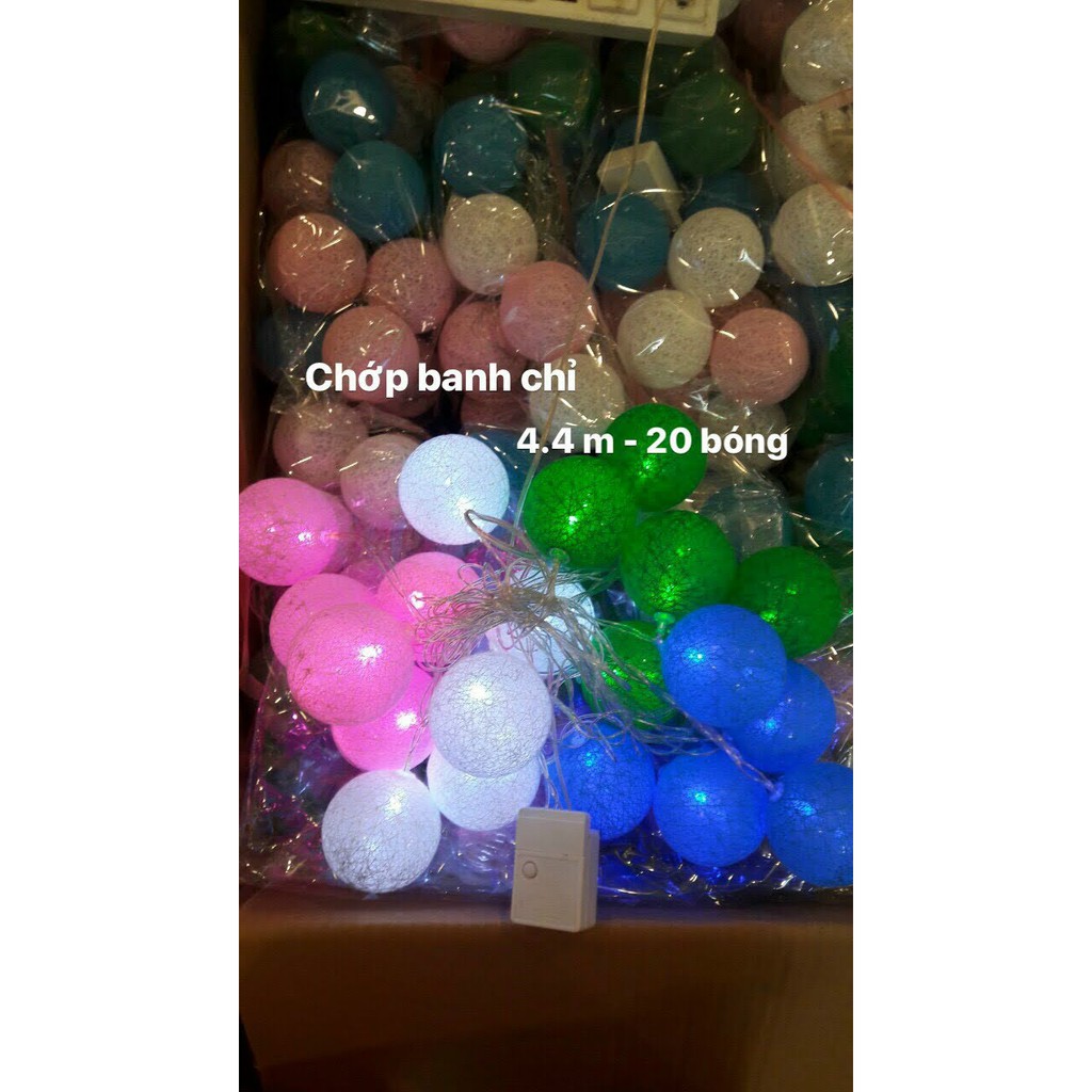 DÂY ĐÈN TRANG TRÍ KIỂU BANH CHỈ (ĐỦ MÀU / VÀNG NẮNG)