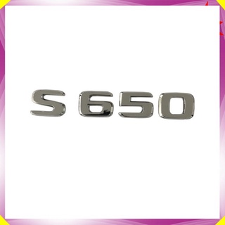 Decal tem chữ S650 nhựa ABS dán đuôi xe ô tô Maybach