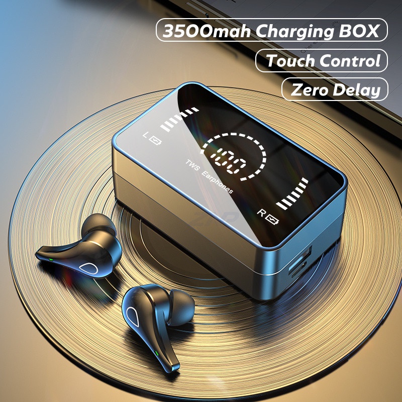 Tai nghe Bluetooth TWS H3S 5.0 với Pin dự phòng 3500mAh Tai nghe chống nước thể thao âm thanh nổi 9D có micrô