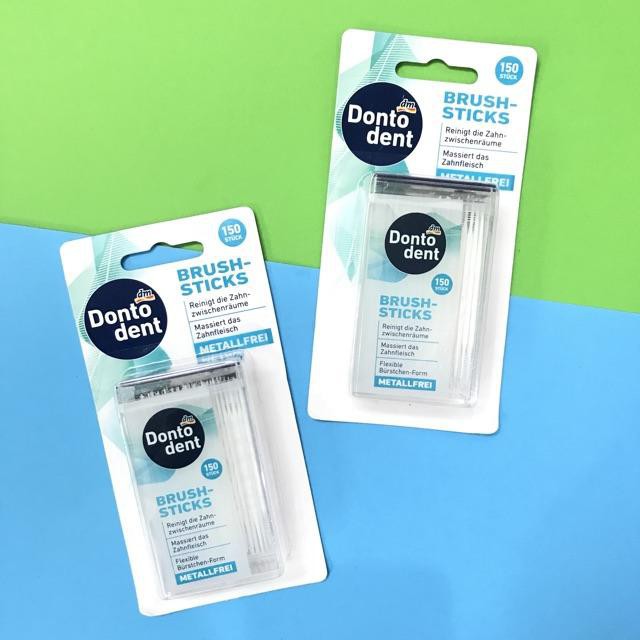 Tăm Xỉa Răng Y Tế Dontodent Brush Sticks, 150 Chiếc