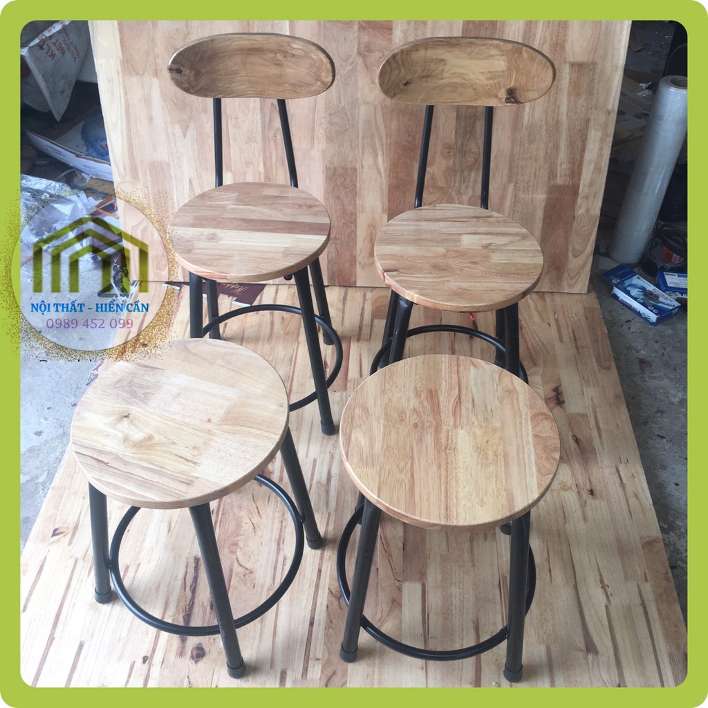 Ghế gỗ quầy bar loại cao 75cm, 60cm, 45cm