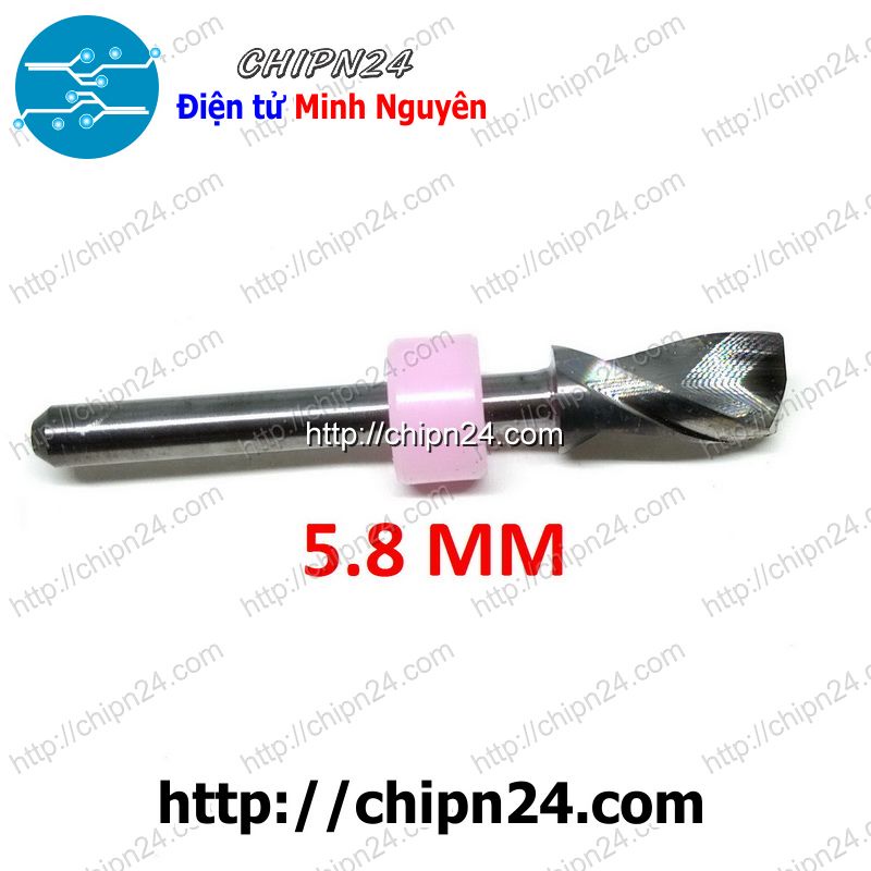 [1 CÂY] Mũi khoan mạch in CNC 5.8mm (Mạch điện tử, PCB)