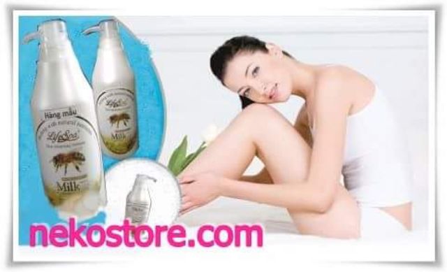 Sữa tắm trắng da Life spa milk 500ml NK Thailand