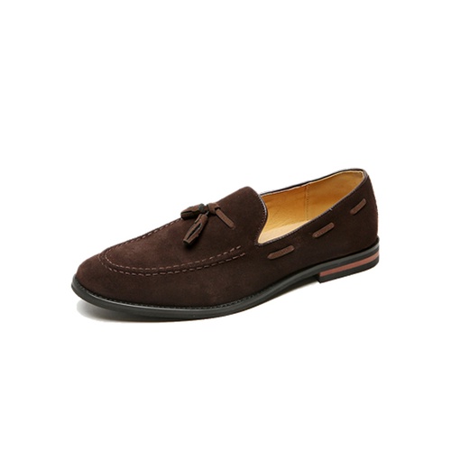 Giày Tây Loafer Tassel nâu (Da lộn)