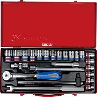 Bộ tuýp bông 1/2″ 24 chi tiết hệ mét Kingtony 4026MR04