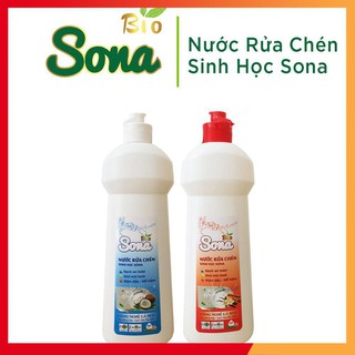 Nước Rửa Chén, Nước Rửa Bát Sona 800gr - Hương Quế/ Hương Dừa
