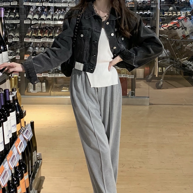 Áo Khoác Denim Tay Dài Thời Trang Mùa Thu Cho Nữ