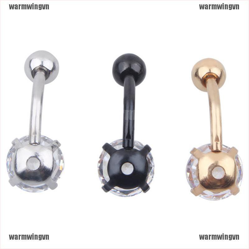 Khuyên RốN ĐíNh Đá BằNg ThéP Y Tế