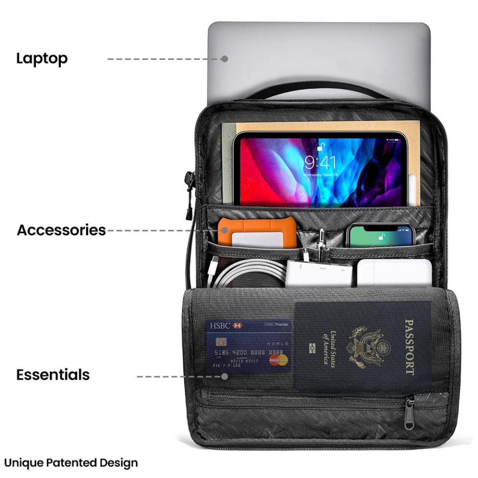 (ẢNH THẬT - 🍀FREESHIP🍀) Túi đeo chéo Laptop/Macbook TOMTOC H14 bảo vệ 360° Urban Shoulder Bag - Hàng chính hãng