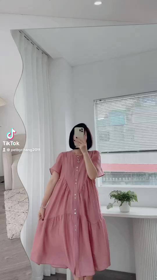 Đầm tơ nhũ cao cấp, váy tơ dáng tầng phong cách Hàn quốc | BigBuy360 - bigbuy360.vn