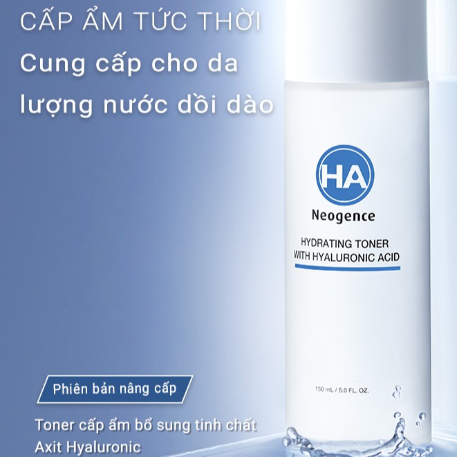 Toner cấp ẩm sâu với Axit Hyaluronic Neogence Hydrating toner with HA 150ml