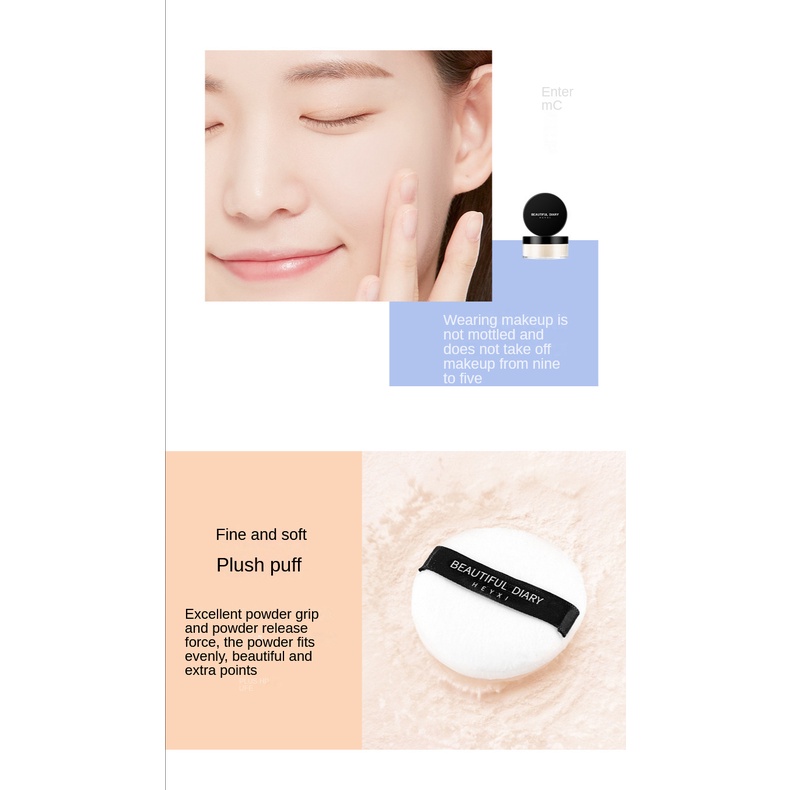 Phấn phủ trang điểm HEYXI kiềm dầu lâu trôi 12g
