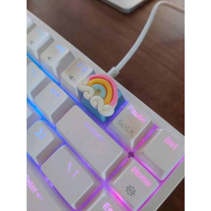 Keycap 7 cầu vồng đám mây dễ thương R4 đẹp