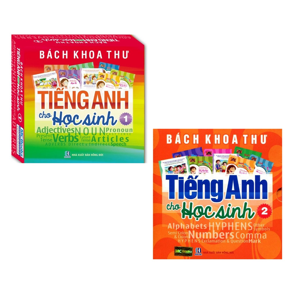 sách - Combo Trọn Bộ Bách Khoa Thư Tiếng Anh Cho Học Sinh Tập 1 + Tập 2