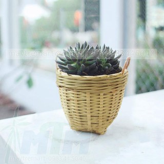 Giỏ mây tre, cần xé nhí (mini) - Phụ kiện trang trí, chụp hình kích thước 7cm