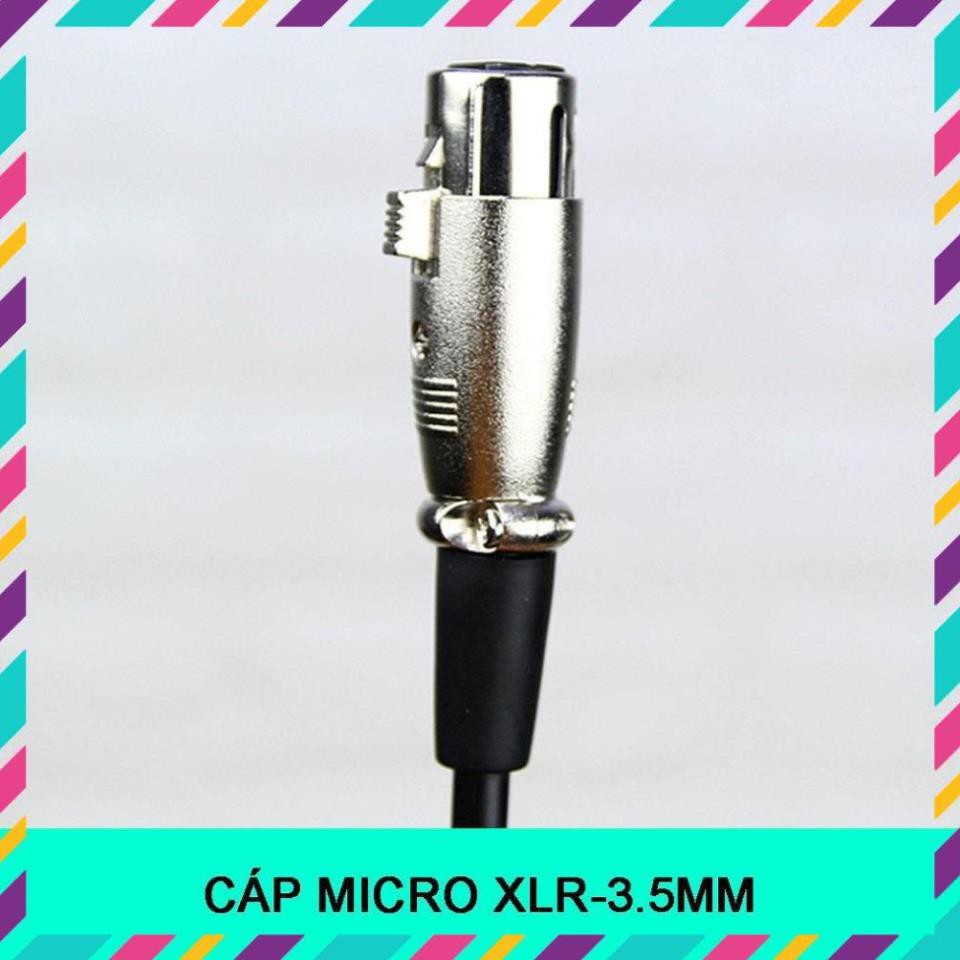 CÁP MICRO XLR-3.5MM - DÂY MIC THU ÂM BM800, BM900, AMI BM900, ISK AT100, AT350…