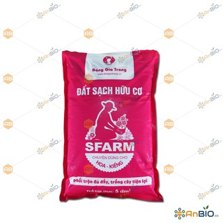 Đất sạch hữu cơ sfarm cho hoa kiểng túi 5dm3 - sa.1037