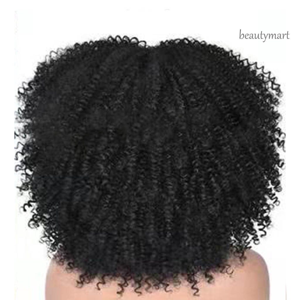 Bộ Tóc Giả Ngắn Xoăn Màu Đen Cho Nữ