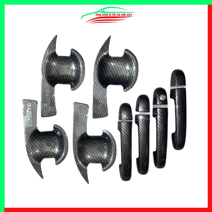 Ốp tay hõm Soluto 2019-2021 vân Carbon chống trầy bảo vệ cửa xe ô tô