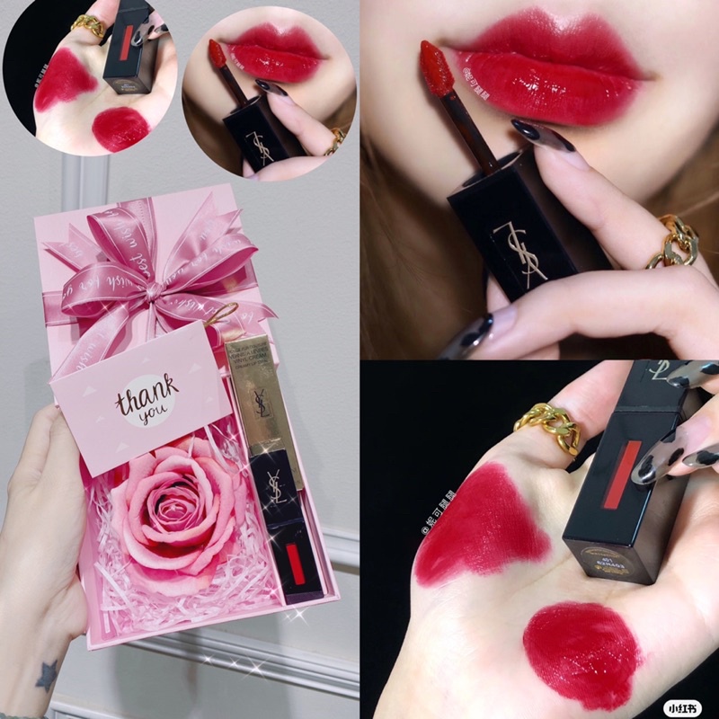 SON YSL VINYL CREAM MÀU 401 HÀNG CHÍNH HÃNG FULLBOX