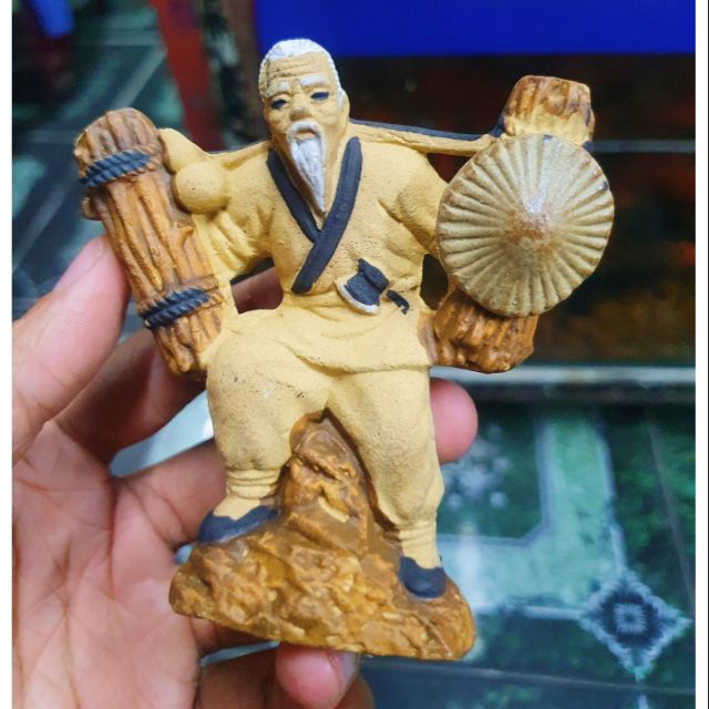 ÔNG GÁNH VÁT CỦI TRANG TRÍ HỒ CÁ NON BỘ CAO 10CM