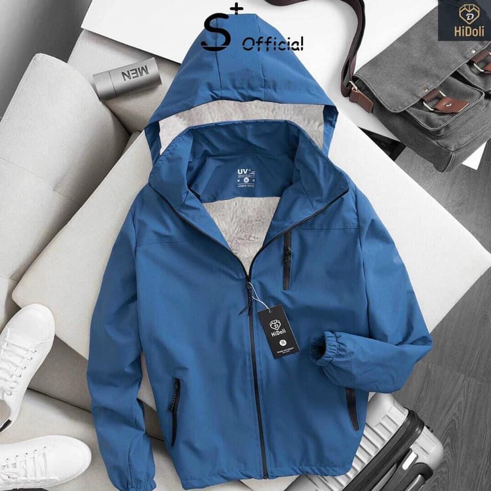Áo gió tráng bạc lót lông cừu mẫu mới unisex