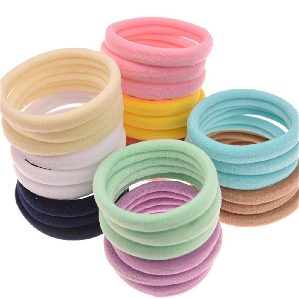 Bebetterm 10Pcs/lot Fashion Nylon Headband DIY Elastic Soft DIY Bows Hair Accessories