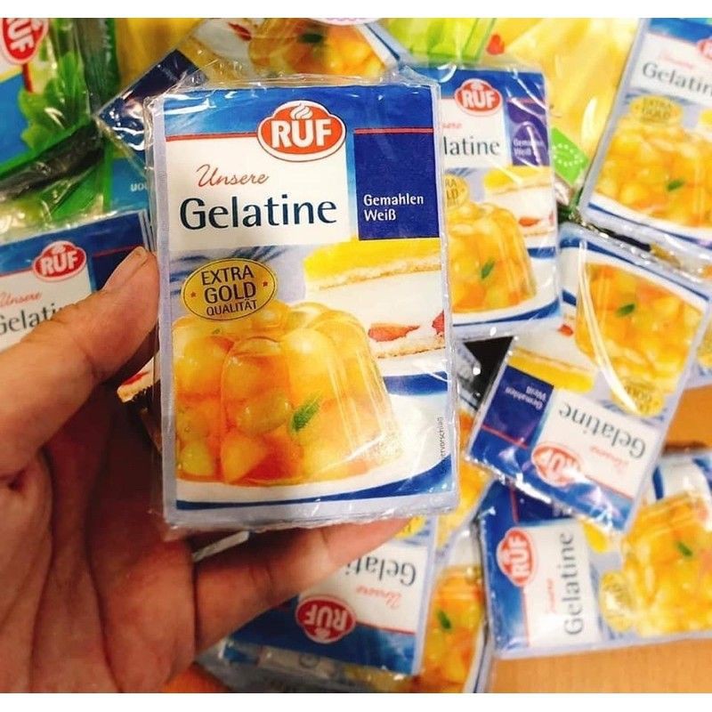 (Mẫu mới) Bột Gelatin hữu cơ RUF làm thạch rau câu, kẹo chip chip