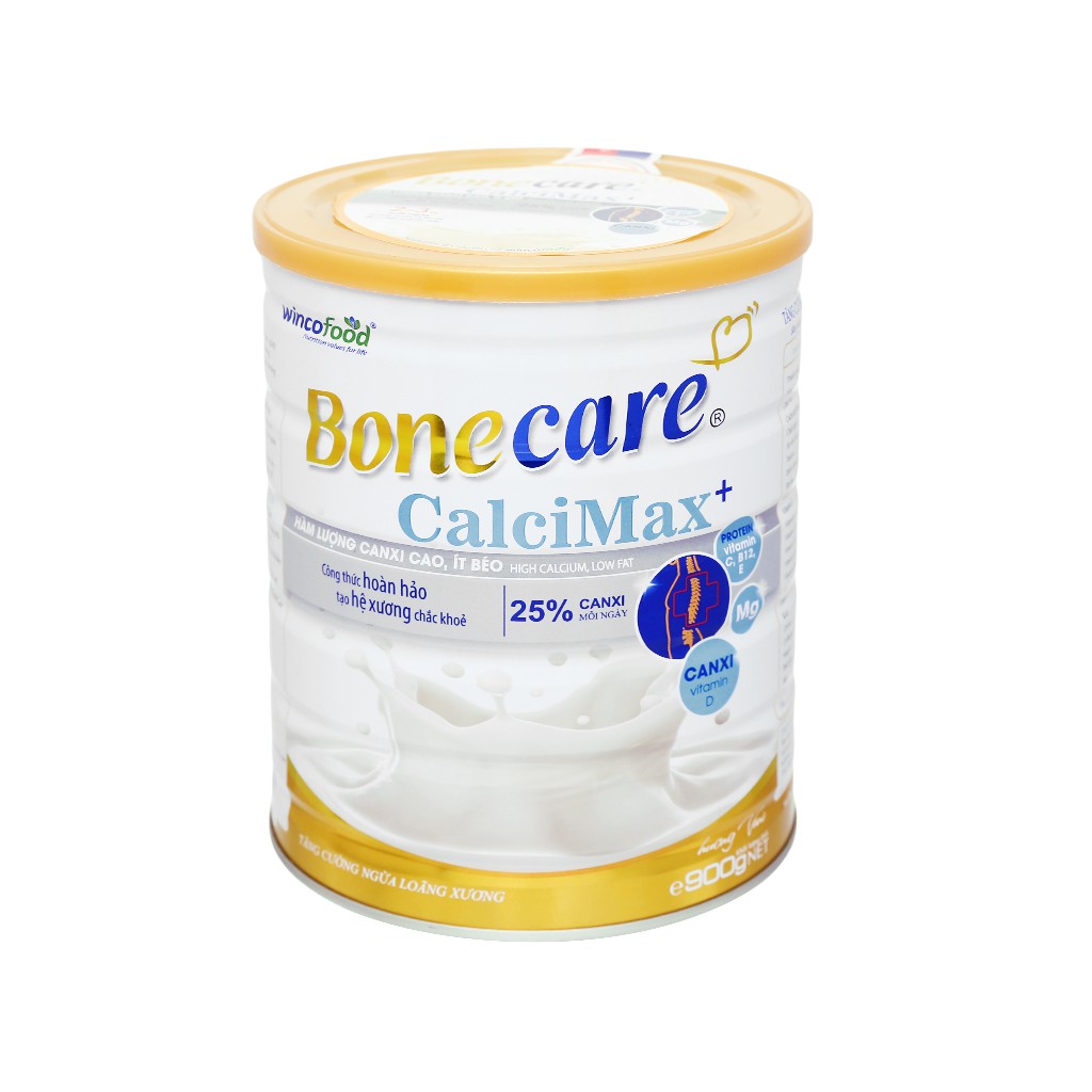 Combo hộp 2 lon Sữa bột Wincofood Bonecare CalciMax+ hương vani lon 900g