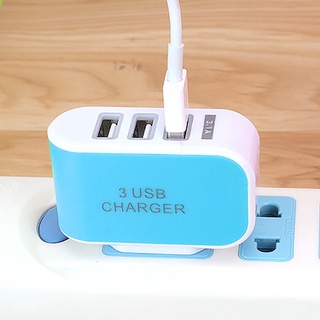 Củ Sạc 3 Cổng Usb Sạc Điện Thoại Có Nhiều Màu