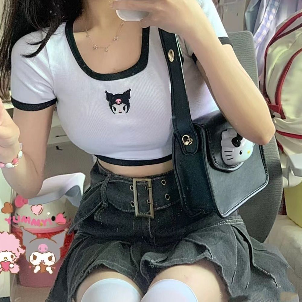 Túi Đeo Vai Hình Mèo Hello Kitty Phong Cách retro Cá Tính Mới Cho Nữ