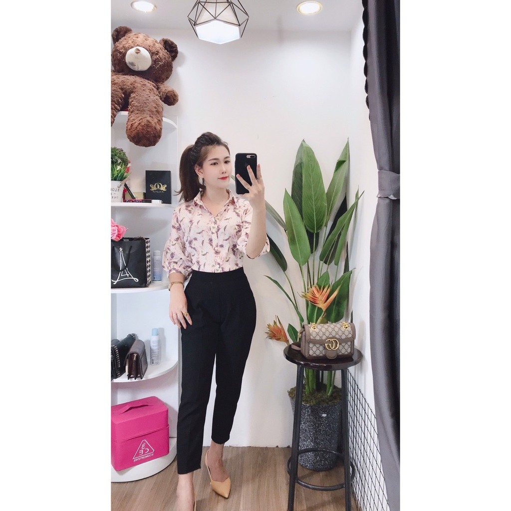 áo sơ mi cách điệu cổ đức tay bồng