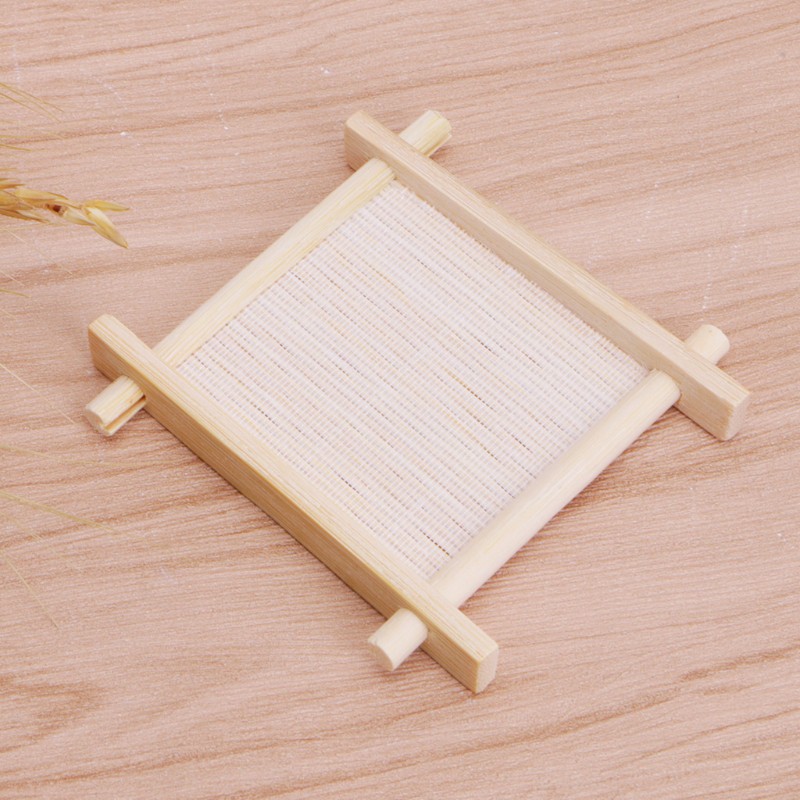Đế lót tách trà để bàn làm từ tre gỗ tự nhiên