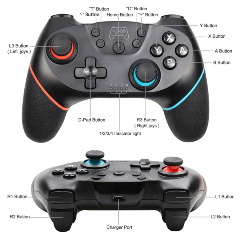 Tay cầm điều khiển chơi game kết nối Bluetooth cho Nintendo Switch