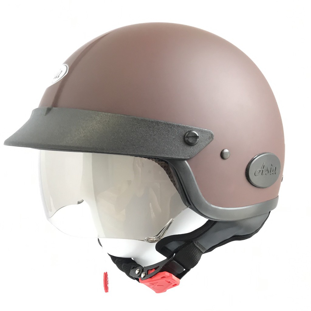 Mũ bảo hiểm Trùm đầu - Kính âm - Siêu nhẹ - Siêu tiện lợi - Asia MT139 nâu nhám - Mũ có Size L phù hợp vòng đầu 57-59cm