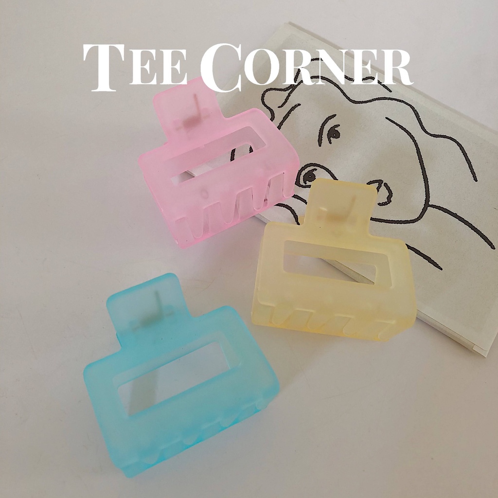 Kẹp Tóc Vuông Mini Màu Trong Hàn Quốc Dễ Thương