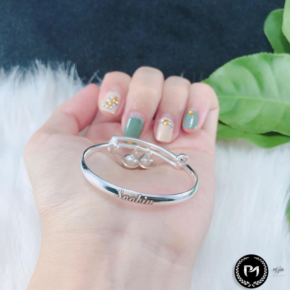 Vòng tay khắc tên, số điện thoại theo yêu cầu cho bé bạc ta - PMSILVER