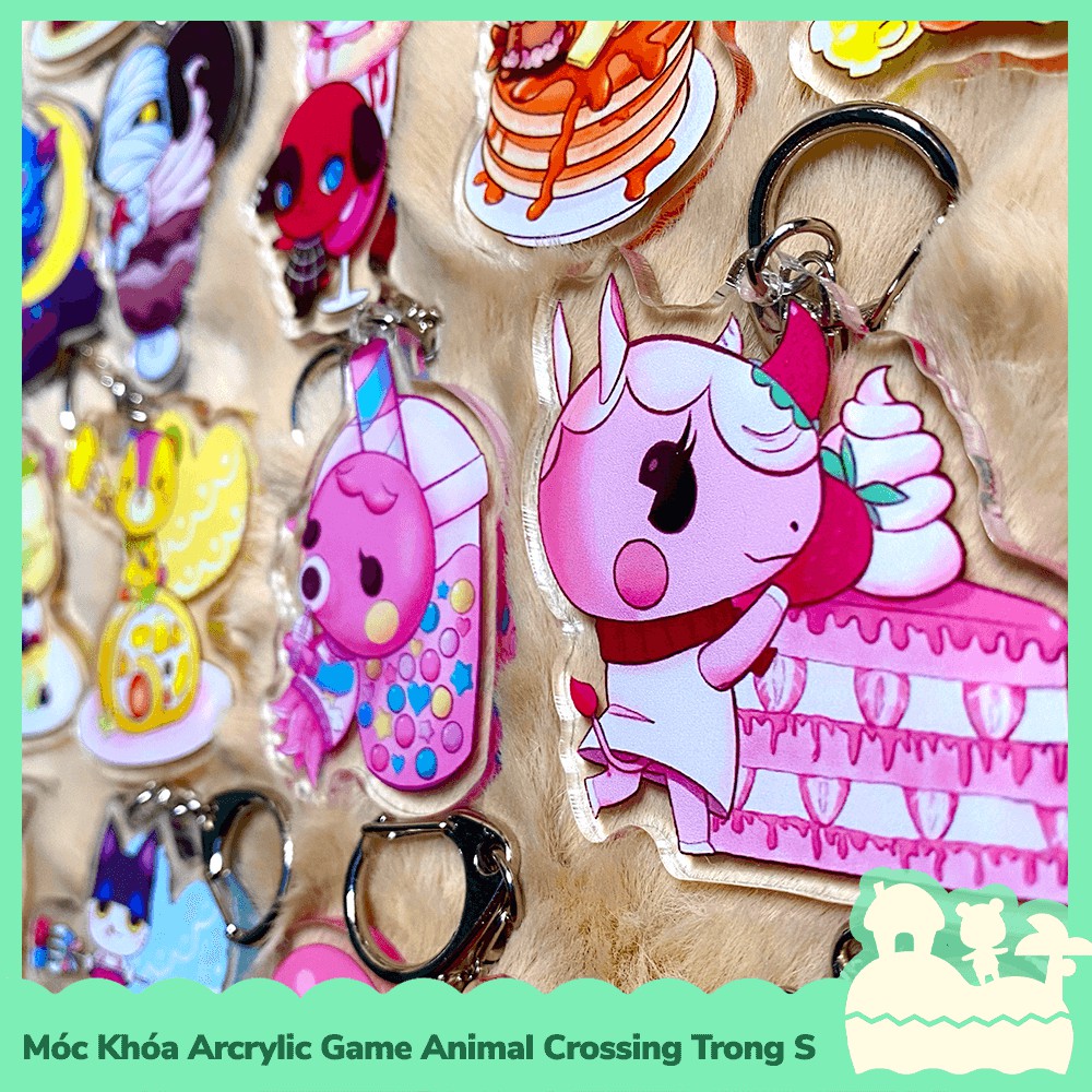 [Sẵn VN] Móc Khóa Keychain Acrylic Trong Suốt 2 Mặt Game Animal Crossing Nintendo Switch Big Cake &amp; Tea