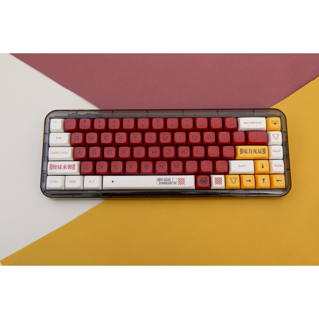 EVANGELION-02 Keycap XDA Hồ sơ chủ đề Evangelion Anime PBT Dye-sub bàn phím cơ Keycap 137 Phím