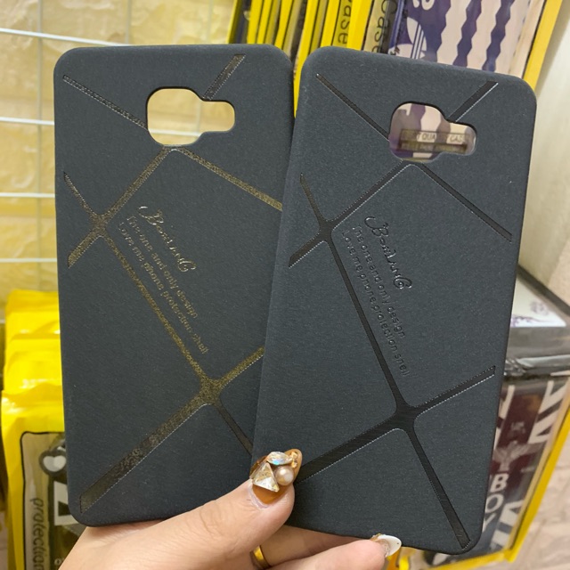 Samsung A710 - A7(2016) - ốp lưng đen vân dẻo chất nhám